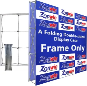 Custom Portable Scalable 8ft 10ft Aluminum Alloy Pop-up Fabric Straight Display Stand