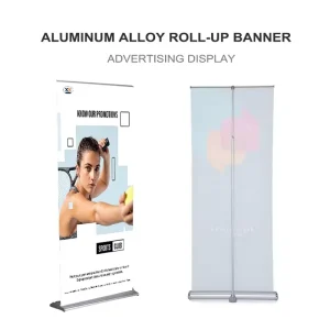 Custom Portable Trade Show Aluminum Advertising Outdoor Pull up Banner Retractable Roll up Banner Stand Display Racks