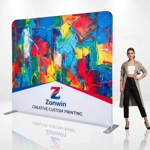 Custom Portable Trade Show Stretch Fabric Display Tension Fabric Stand EZ Tube Backdrop Display Wall
