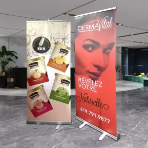 Custom Portable Widescreen Retractable Roll Up Banner Stand with Graphic Banner
