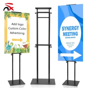Custom Poster Board Stand Heavy Duty Floor Standing Sign Holder Non Slip Base Adjustable Poster Stand Double Sided for Display