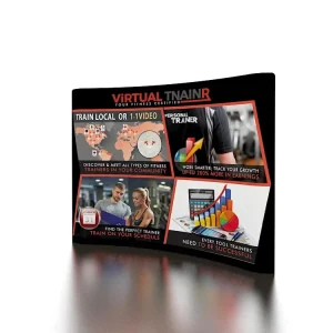 Custom Print 10x8ft Tool-Free Portable Curved Pillowcase Tension Fabric Backdrop Display Stand