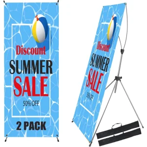 Custom Print Custom Made Vinyl X Stand Display Banner PCWL Brand Model PCWL 035 Shenzhen Printing Industry for Promotions