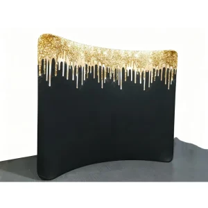 Custom Print Dye Sublimation Portable 10ft Trade Show Tension Fabric Pop Up Stand Aluminum Tube Backdrop Display Wall 260gsm