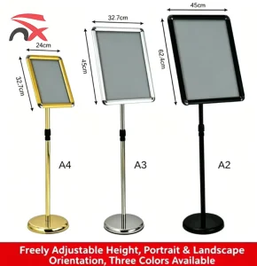 Custom Print Floor-Standing Poster Display Stand Pedestal Sign Holder