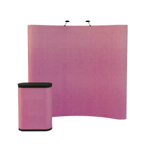 Custom-Print Magnetic Modular Portable Foldable Curved Pop-Up Banner Display