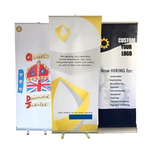 Custom Print Portable Aluminum Retractable Roll-Up Banner Stand
