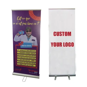 Custom Print Portable Roll-Up Banner Stand 8 Fr Electric Scrolling Pull-Up Banner