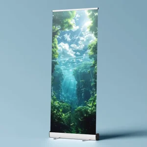Custom-Printed 80x200cm Roll-Up Banner Stand with Aluminum Frame
