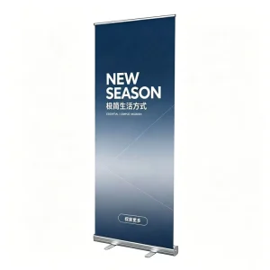 Custom Printed A3 Double-Sided Retractable Banner Display Stand With Carrier Bag
