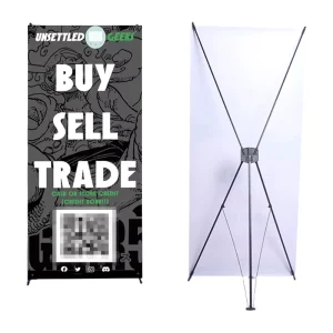 Custom Printed Adjustable Tripod X Banner Display Stand Portable Aluminium Flagpole for Promotion Waterproof for Advertisement