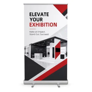 Custom Printed Aluminum Retractable Roll-Up Banner Stand 80x200cm Trade Show Display