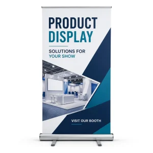 Custom Printed Aluminum Retractable Roll-Up Banner Stand for Trade Show Product Display