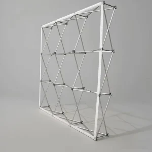 Custom Printed Lightweight Portable 2.3×2.3m Aluminum Foldable Easy Assembly Tension Fabric Pop up Display Backdrop Stand