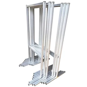 Custom Printed Portable Aluminum Display Stand Banner Frame With T Slot Aluminum Profile For Exhibition Signage