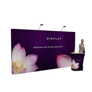 Custom Printed Portable Foldable Magnetic Pop-Up Stand Dye Sublimation Exhibition Backdrop Modular Design