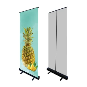 Custom Printed Silver Roll Banner Kit, Lightweight Adjustable Portable Aluminum Stand, 33 Inch Display