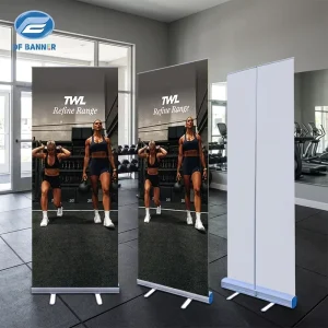 Custom Printed Stable Aluminum Roll up Banner Stand with Adjustable Base for Exhibition