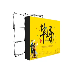 Custom Printed Tension Fabric Backdrop Pop-Up Banner Folding Display Stand for Trade Shows
