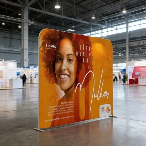 Custom Printed Tension Fabric Backdrop Stand Portable Trade Show Booth Display Banner for Events