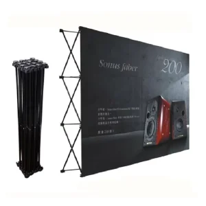 Custom Printed Tension Fabric Pop-Up Backdrop Banner for Trade Shows