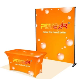 Custom Printing Adjustable Backdrop Banner Stand Telescopic Fabric Display for Trade Show Events