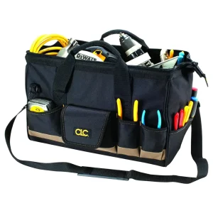 Custom Professional 1163 18 Inch Megamouth Tote Bag 25 Pocket with Air Cushion Carrying System Wheeled Tool Bag Nail Tool Bag