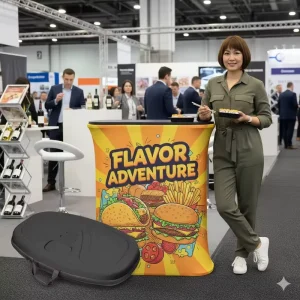 Custom Promotional Folding Portable Pop up Counter Trade Show Branding Tables for Exhibits Events Photo Booth Display Table