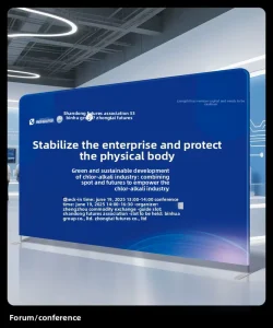 Custom Quick-Assembly Fabric Backdrop Frame with Folding Retractable Banner, Floor-Standing Stand