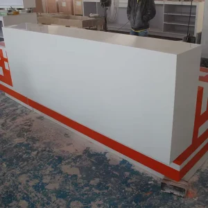 Custom Reception Desk Counter Modern Design Small L Shaped Corner Reception Desk with Lights