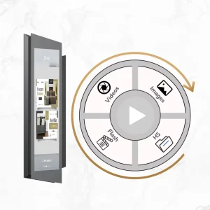 Custom Rectangle Elevator Advertising Poster Display Screen with Floor Remote Control and Animation