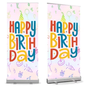 Custom Retractable Roll-Up Banner Display Stand, Polyester, Digital Printing