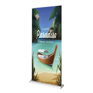 Custom Retractable Roll Up Banner Stand 85x200cm