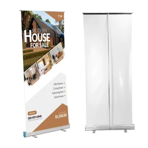 Custom Retractable Roll Up Banner Stand Display for Trade Shows and Promotions