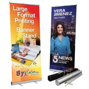 Custom Retractable Roll up Banner Stand Pull up Banner Advertising Displays With Retractable Banner
