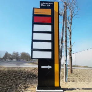 Custom Road Wayfinding Directional Pylon Sign Board