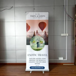 Custom Roll-Up Banner Foldable Lightweight Anti-Wrinkle PVC Print for Mall Events and Retail Displays