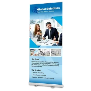 Custom Roll Up Banner Printing Vertical Display Stand