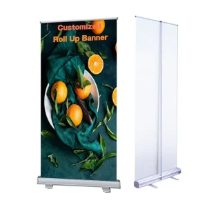 Custom Roll-Up Banner with Glossy Finish and Fabric