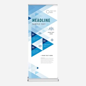 Custom Roller Banner Stand 85 x 200 cm with Broad Base Roll-Up Stand