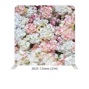 Custom Rose Flower Stretch Fabric Photo Booth Backdrop with Portable Aluminum Frame