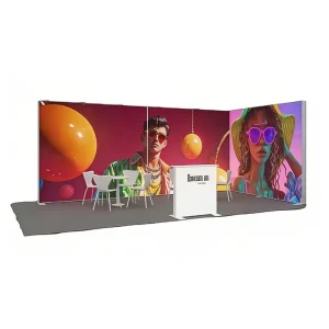 Custom Self-Assembled Portable Illuminated Aluminum Profile Booths