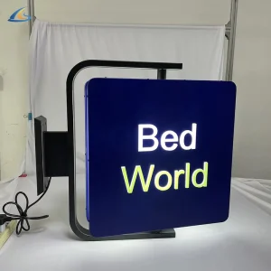 Custom-Shape Outdoor LED Light Box UV Printed LED Letter Square Rotating Sign