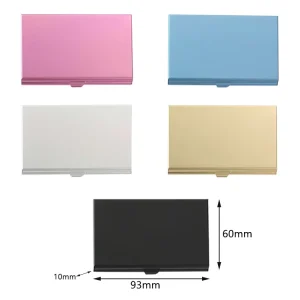 Custom Silk-Screened Aluminum Alloy Business and ID Card Holder with Makeup Mirror for Passport Cards