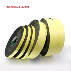 Custom Size Black EVA Foam Tape Single Sided Anti Shock and Anti Collision Sealing Strip for Gift Industrial Use