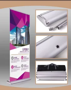 Custom Size OEM ODM Advertising Display Roll up Banner with Logo and Stand