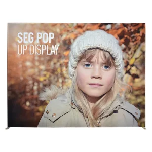 Custom Size Outdoor Banner Stand with Backlit Pop-up Display and Adjustable Banner Wall