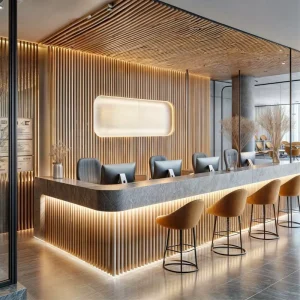 Custom-Size Reception Desk and Information Counter for Office Hotel Bank Clinic