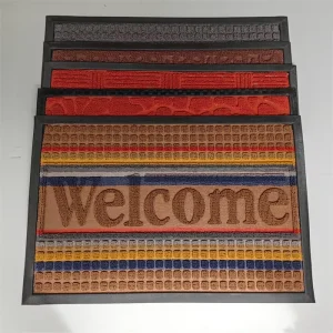 Custom-Size Reversible Washable Anti-Slip Rubber Entrance Door Mat for Hotels and Commercial Use