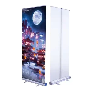 Custom Size Roll-Up Banner 85×200 Aluminum Frame Portable Printed Display Stand